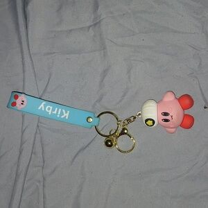 Kirby keychain with a bell
